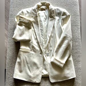{Tahari} Off White/ White Cream Blazer